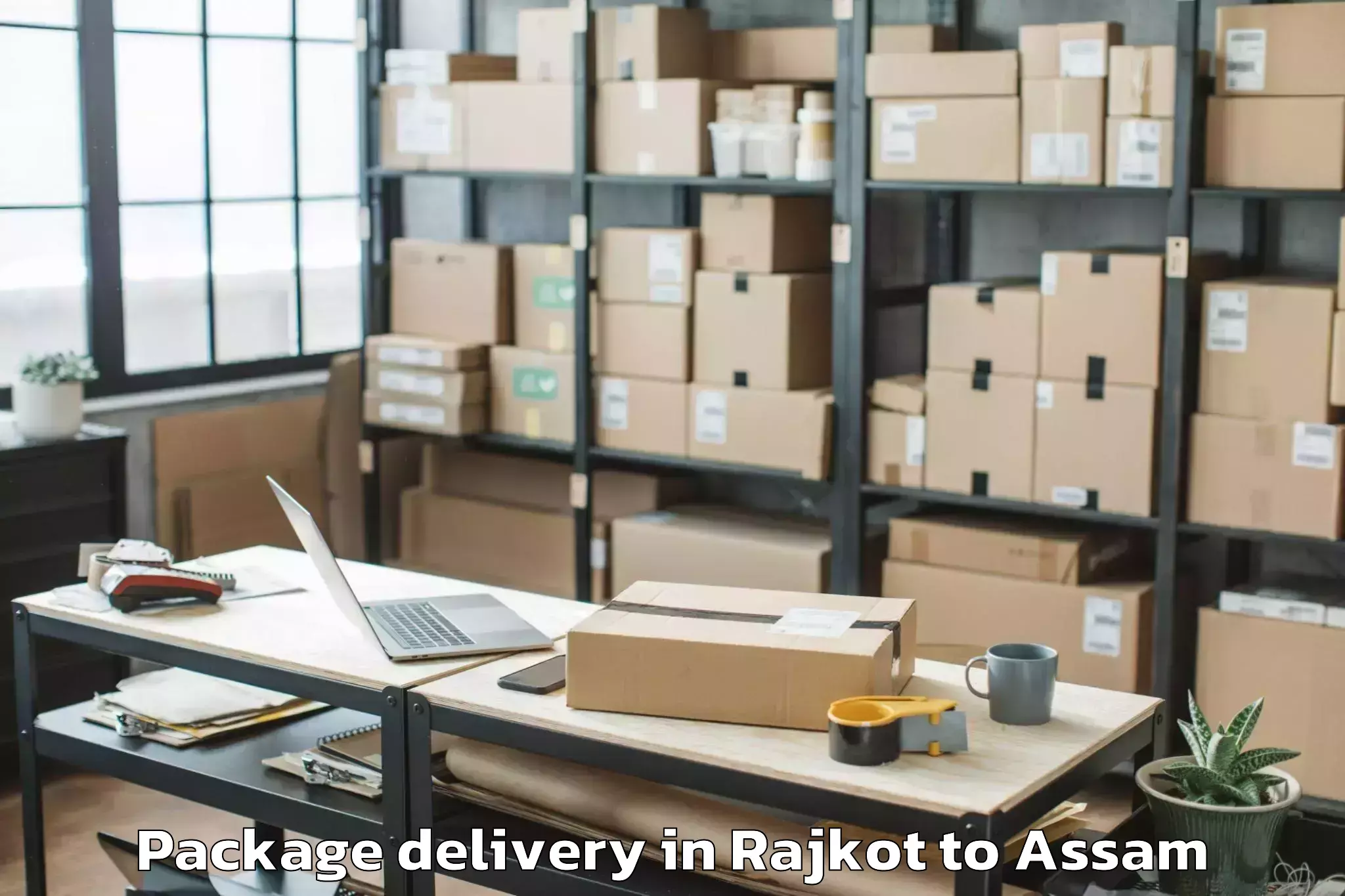 Easy Rajkot to Bokajan Package Delivery Booking